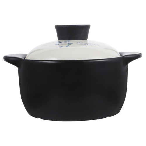 RUNROTOO 1pc Casserole Covered Congee Skillet Ceramic Stew Pot Congee Pot Frying Pans Nonstick with Lid Ceramic Nonstick Pan Ceramic Cooking Ceramics Soup Pot