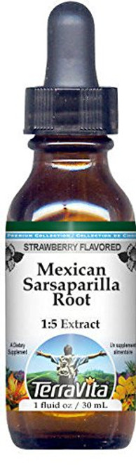 Mexican Sarsaparilla Root Glycerite Liquid Extract (1:5) - Strawberry Flavored (1 oz, ZIN: 522718) - 2 Pack Mexican Sarsaparilla Root Glycerite Liquid Extract (1:5) - Strawberry Flavored (1 oz, ZIN: 522718) - 2 Pack