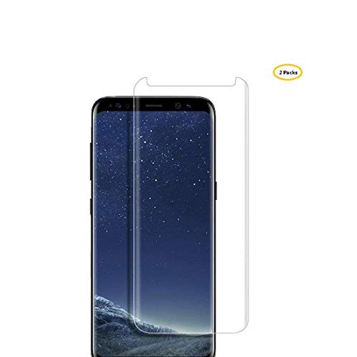 [2 Pack] Samsung Galaxy S8 Plus Screen Protector Temperd Glass 3D Curved Full Coverage HD Clear 9H Anti-Scratch Tempered Glass Screen Protector Film for Samsung Galaxy S8 Plus (Clear)