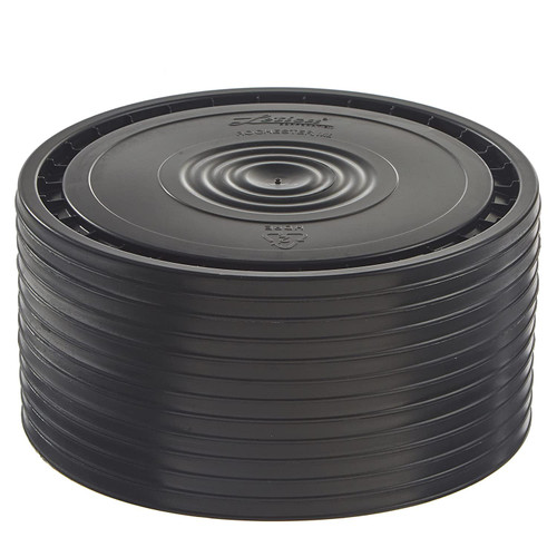 Hudson Exchange Reusable Easy Peel Lid for 3.5, 5, 6, and 7 gal Buckets, HPDE (Black, 12 Pack)