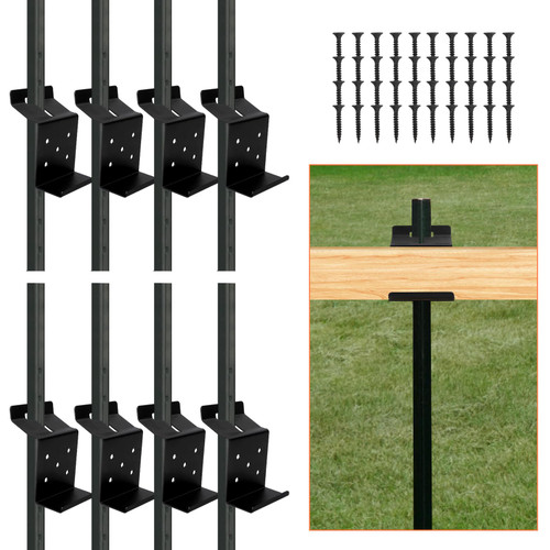 ICokin 8 Pack T-Post Target Hanger, T Post Bracket Target Mount?AR500 Steel Target Bracket