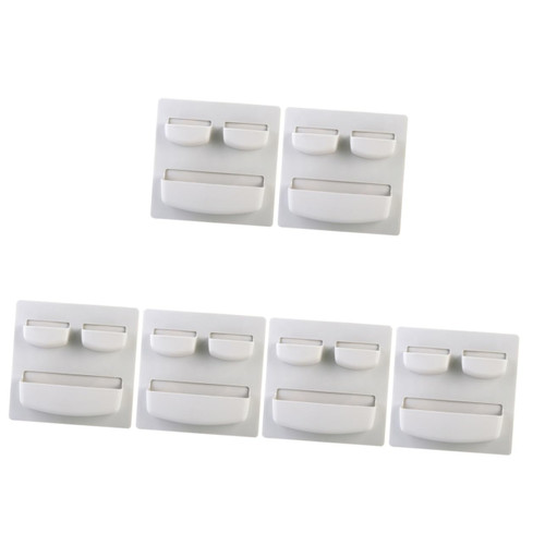 ARTIBETTER 6 pcs Wall Storage Organizer Adhesive Wall Shelf Kitchen Shelf Rack Wall Mounted Storage Rack Multifunction Shelf Wall-Mounted Hanger