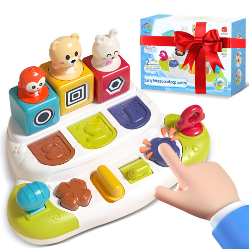 ROHSCE Pop Up Toy, Sensory Toys Pop Up Animals Toy for Babies Montessori Toys for 2 Year Old Cause and Effect Baby Toys Educational Toys 12-18 Months, Birthday Gift for Boys Girls ROHSCE Pop Up Toy, Sensory Toys Pop Up Animals Toy for Babies Montessori Toys for 2 Year Old Cause and Effect Baby Toys Educational Toys 12-18 Months, Birthday Gift for Boys Girls