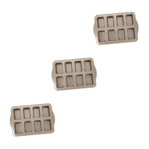 NOLITOY 3pcs Cake Mold Baking Pan Metal Bread Pan Cake Baking Mold Pre-slice Brownie Pan Mini Loaf Tin Cheese Cake Pans Baking Supply Sandwich Loaf Tin Tart Plate Carbon Steel Square