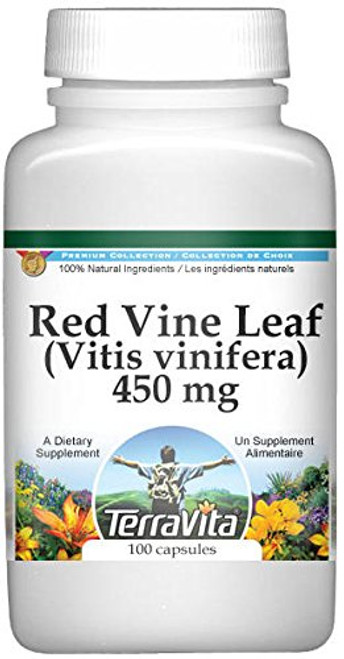 Red Vine Leaf (Vitis vinifera) - 450 mg (100 Capsules, ZIN: 511411) - 2 Pack Red Vine Leaf (Vitis vinifera) - 450 mg (100 Capsules, ZIN: 511411) - 2 Pack