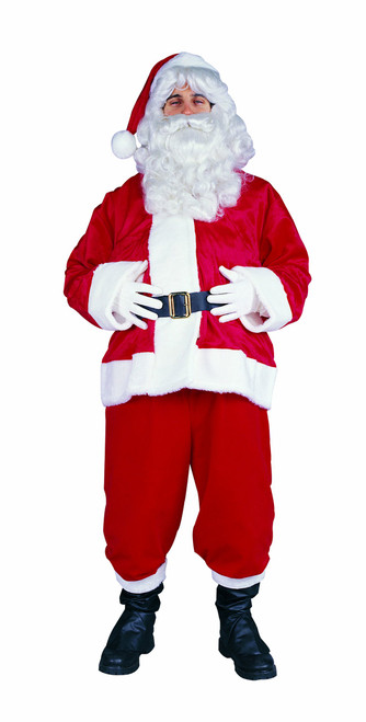 RG Costumes Men's Santa Suit-Velboa, Red, One Size