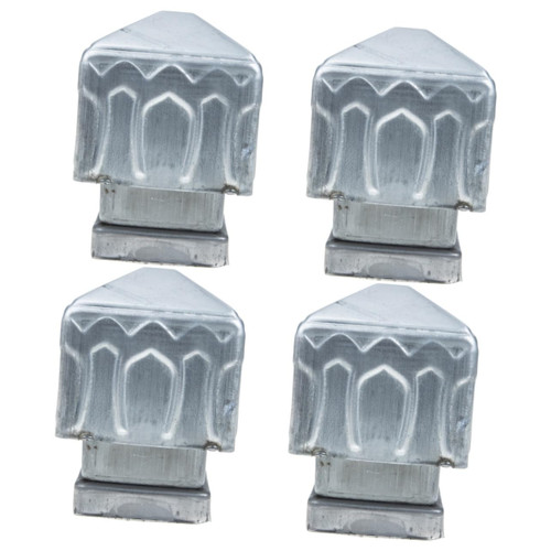 Mikikit 4pcs Wooden Fence Poles caps Decorative Post caps Fence Post Covers Fence Post finials Fence Sealing Cover Fence Square Cover guardrail Post Cover Wrought Iron Goal Post