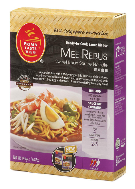 Prima Taste Singapore Mee Rebus Ready To Cook Sauce Kit,195g, (Pack of 2)