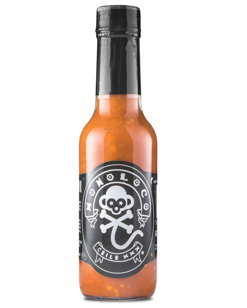 Chile Monoloco - XXX Hot Sauce (6 types of peppers: Scoth Bonnet, Jalapeno pepper, Peruvian Aji, Rocoto, Cayenne pepper and Ghost pepper), Mild Hot Sauce (pack of 1) 5 oz glass bottle.