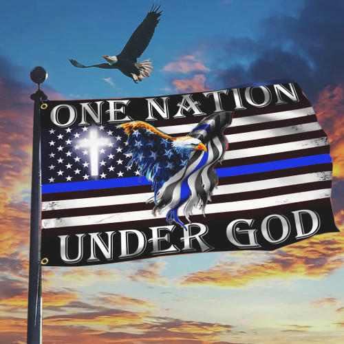 The Thin Blue Line. Police. Law Enforcement American Eagle Flag One Nation Under God Flag Thin Blue Line American Eagle Flag Outdoor Christian's Flag God Flag Christian Gift Jesus is King Flag
