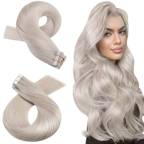 Moresoo Blonde Human Hair Tape in Extensions White Blonde Hair Extensions Tape in Human Hair Real Hair Extensions Blonde Tape in Skin Weft Hair Extensions 16 Inch #60A 20pcs 50g Moresoo Blonde Human Hair Tape in Extensions White Blonde Hair Extensions Tape in Human Hair Real Hair Extensions Blonde Tape in Skin Weft Hair Extensions 16 Inch #60A 20pcs 50g