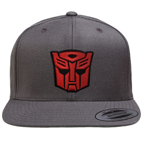 Transformers Officially Licensed Autobots 3D Patch Premium Snapback Cap (Dark Grey), One Size
