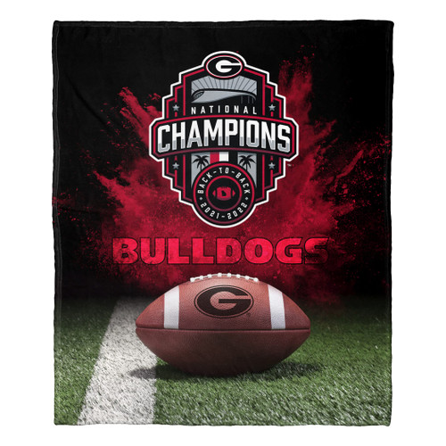 Northwest NCAA Georgia Bulldogs 2022 National Football Champions Silk Touch Throw Blanket, 50" x 60", Radial Northwest NCAA Georgia Bulldogs 2022 National Football Champions Silk Touch Throw Blanket, 50" x 60", Radial