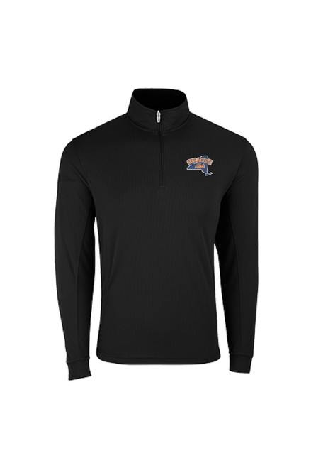 Vantage Apparel Minor League Baseball Syracuse Chiefs 1/4-Zip Tech Pullover, Black, 3XL