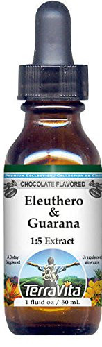 Eleuthero & Guarana Glycerite Liquid Extract (1:5) - Chocolate Flavored (1 oz, ZIN: 522435) - 2 Pack