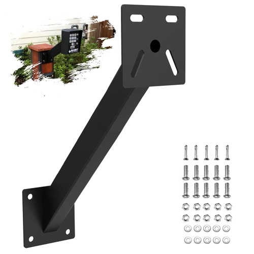Keypad Mounting Post Bracket Heavy-Duty Universal Pedestal Mount Ghost Controls Gooseneck for Keypads on Automatic Gate Opener Systems, 14.6" 1-Pack for Car