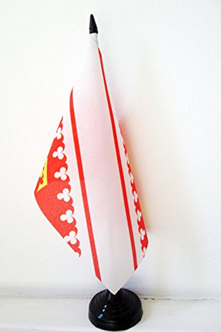 AZ FLAG Alsace Table Flag 5'' x 8'' - French Region of Alsace Desk Flag 21 x 14 cm - Black Plastic Stick and Base AZ FLAG Alsace Table Flag 5'' x 8'' - French Region of Alsace Desk Flag 21 x 14 cm - Black Plastic Stick and Base