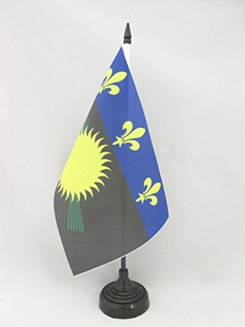 AZ FLAG Guadeloupe Table Flag 5'' x 8'' - French Region of Guadeloupe Desk Flag 21 x 14 cm - Black Plastic Stick and Base AZ FLAG Guadeloupe Table Flag 5'' x 8'' - French Region of Guadeloupe Desk Flag 21 x 14 cm - Black Plastic Stick and Base