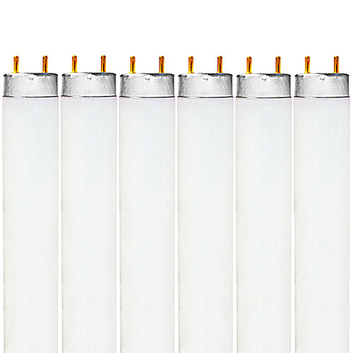 LUXRITE F17T8/841 17W 24 Inch T8 Fluorescent Tube Light Bulb, 4100K Cool White, 1350 Lumens, G13 Medium Bi-Pin Base, LR20752, 6-Pack LUXRITE F17T8/841 17W 24 Inch T8 Fluorescent Tube Light Bulb, 4100K Cool White, 1350 Lumens, G13 Medium Bi-Pin Base, LR20752, 6-Pack