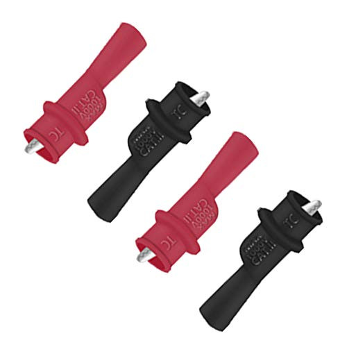 Alligator Clip Crocodile Clamp for Insulated MultiMeter Test Lead Meter Probe(4pcs)