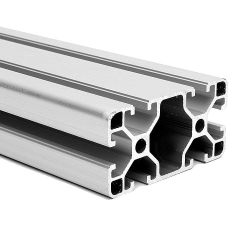 LLBB 100-1400mm Silver 4080 T-Slot Aluminum Extrusions 40x80mm Aluminum Profile Extrusion Frame for CNC Laser Engraving Machine (500mm/19.69'')