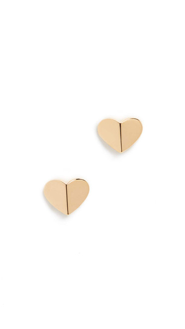 Kate Spade New York Heritage Spade Small Heart Studs Earrings Gold One Size