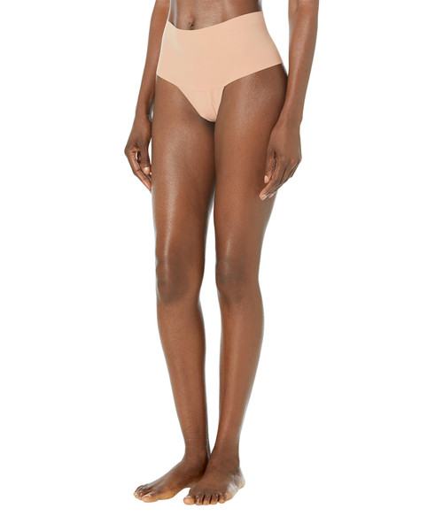 hanky panky Women's Breathe Soft High Rise Thong 3 Pack, Taupe, Coffee, Black, M