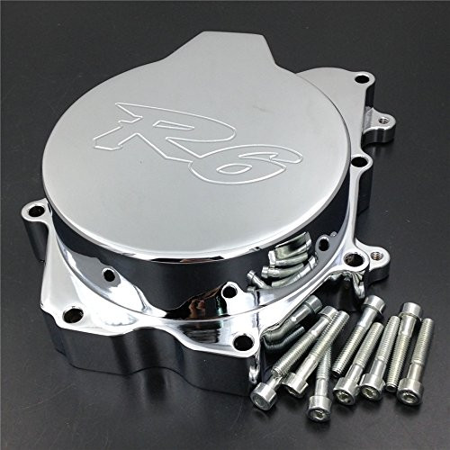 XKMT-Engine Stator Cover Compatible With Yzf R6 2003-2006 Yzf-R6S 03-09 Chromed Left Side [B00YYSKRZM]