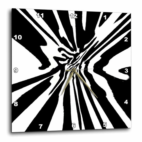 3dRose LLC dpp_25734_1 Black and White Abstract Art Wall Clock, 10 by 10-Inch 3dRose LLC dpp_25734_1 Black and White Abstract Art Wall Clock, 10 by 10-Inch