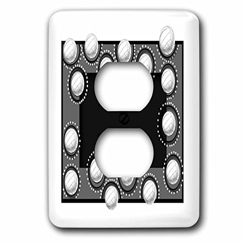 3dRose LSP_108436_6 Volleyballs, Black and White 2 Plug Outlet Cover, Multicolor
