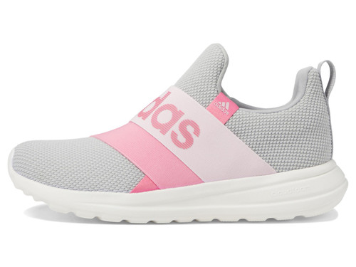 adidas Girl's Lite Racer Adapt 6.0 (Little Kid/Big Kid) Grey Two/Pink Fusion/Bliss Pink 3 Little Kid M