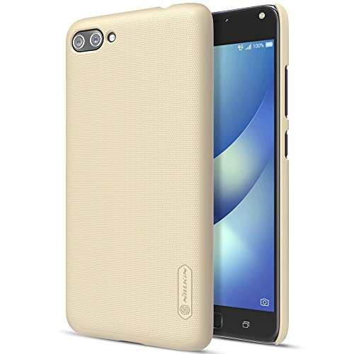for Asus ZenFone 4 Max ZC554KL Case,Nillkin [with Screen Protector] Frosted Shield Anti Fingerprints Hard PC Case Back Cover for Asus ZenFone 4 Max ZC554KL-Retail Package (Gold)