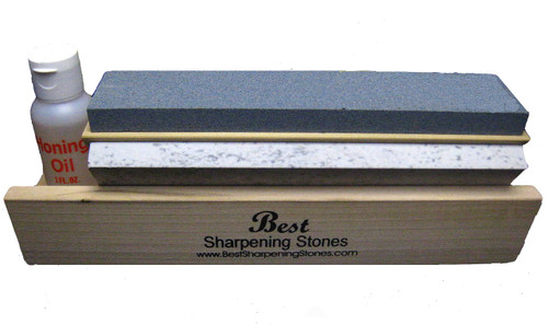 Arkansas Tri-Hone Knife Sharpener - 3 Stones 8" Multicolor