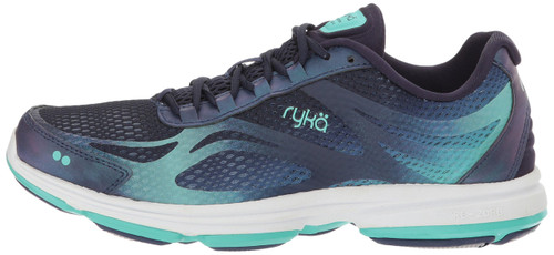 Ryka Womens Devotion Plus 2 Walking Shoe, Navy Aqua, 8 US