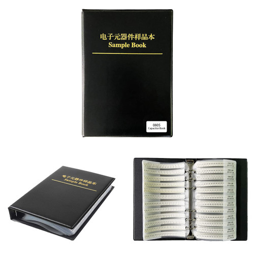 Capacitor Book 0805 SMD (0.5pF-10uF) 92 Value x 50pcs = 4600pcs SMT Kit Capacitor Chip Assortment Portfolio Folder Sample Book (Capacitance-0805)