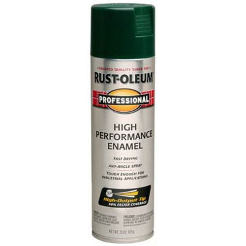 Rust-Oleum 7538838 Professional High Performance Enamel Spray Paint, 15 oz, Hunter Green