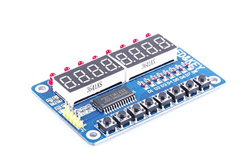 KNACRO TM1638 Digital 8-Bit LED Tube 8 Keys Display Module with Dupont line