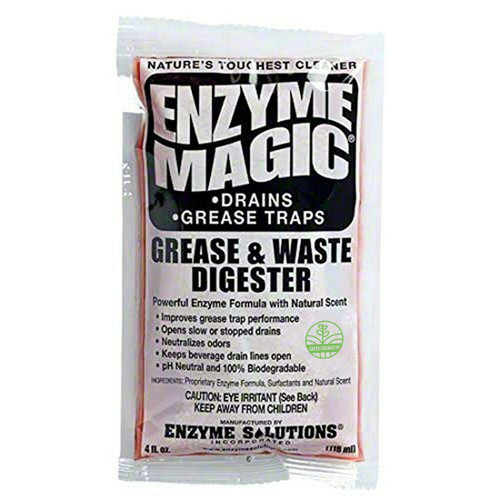 Enzyme Magic Grease & Waste Digester Cleans Slow/Clogged Drains, Urinals, Commodes, Beverage Towers, Grease Traps; Enzyme Formula Destroys Waste, Fat, Oil, Grease; Neutralizes Odors (4 Oz x 32-Pack) Enzyme Magic Grease & Waste Digester Cleans Slow/Clogged Drains, Urinals, Commodes, Beverage Towers, Grease Traps; Enzyme Formula Destroys Waste, Fat, Oil, Grease; Neutralizes Odors (4 Oz x 32-Pack)