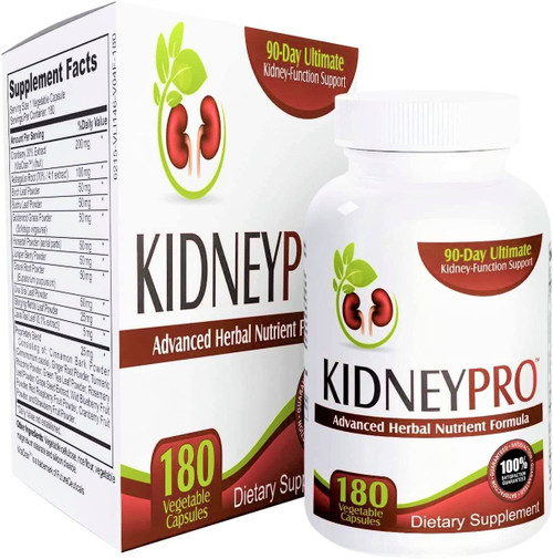 Kidney-Pro (3-Month Supply) with 21 Kidney Health Supplements in 1 Formula Including Cranberry Extract - Total Kidney Support Supplement - Kidney Cleanse Detox - 180 Veggie Capsules Kidney-Pro (3-Month Supply) with 21 Kidney Health Supplements in 1 Formula Including Cranberry Extract - Total Kidney Support Supplement - Kidney Cleanse Detox - 180 Veggie Capsules