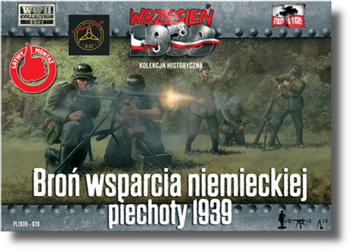 FTF PF72020 1/72 15 German Weapons Team & 3 Machine Guns 3 Mortars Plastic Model