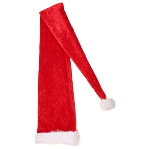 NarcNton Santa hat Long Christmas Hat Baby Plush Red Santa Hat Happy New Year Christmas Home Party Supplies (Color : Red, Size : 86cm)