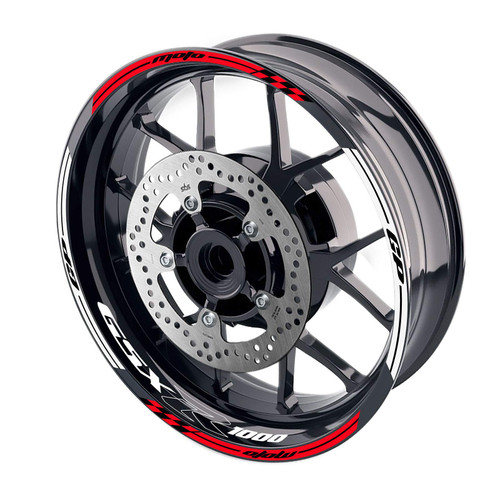MC MOTOPARTS 17 inch Wheel Rim Stickers Decals Tape Compatible with GSXR 1000 01-20 12 13 14 15 16 17 18 19 20 (RED)