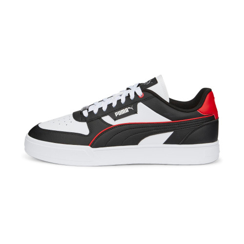 PUMA Men's CAVEN DIME Sneaker, PUMA White-PUMA Black-For All Time Red-PUMA Silver, 11.5