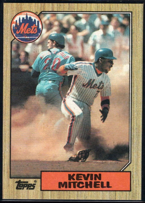 1987 Topps #653 Kevin Mitchell Mets MLB Baseball Card (RC - Rookie Card) NM-MT