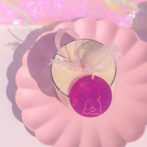 easter gift tag, gift tag, bunny party, bunny decor, bunny gift tag, thank you tag, thank you gift tag, 1st birthday decor, party favors (rose gold mirror)