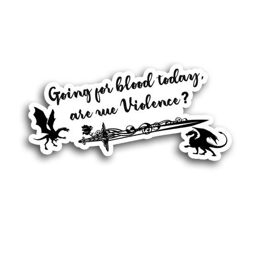 Going for Blood Today Are We Violence Sticker Fourth Wing Book Lover Smut Bookish Booktok Read Reading Reader Vinyl Die Cut Sticker for Car Laptop Phone Water Bottle Guitar Helmet Gift Idea Going for Blood Today Are We Violence Sticker Fourth Wing Book Lover Smut Bookish Booktok Read Reading Reader Vinyl Die Cut Sticker for Car Laptop Phone Water Bottle Guitar Helmet Gift Idea