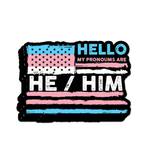 Transgender Hello My Pronouns are He Him Sticker Vinyl Die Cut Sticker Water-Resistand for Car Rear View Mirror Laptop Phone Water Bottle Guitar Helmet Gift Idea Merchandise Decor Decal Stuff Transgender Hello My Pronouns are He Him Sticker Vinyl Die Cut Sticker Water-Resistand for Car Rear View Mirror Laptop Phone Water Bottle Guitar Helmet Gift Idea Merchandise Decor Decal Stuff