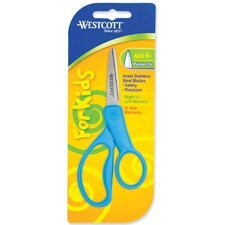 Westcott Kids Scissors, 5" Pointed, Assrtd Colors