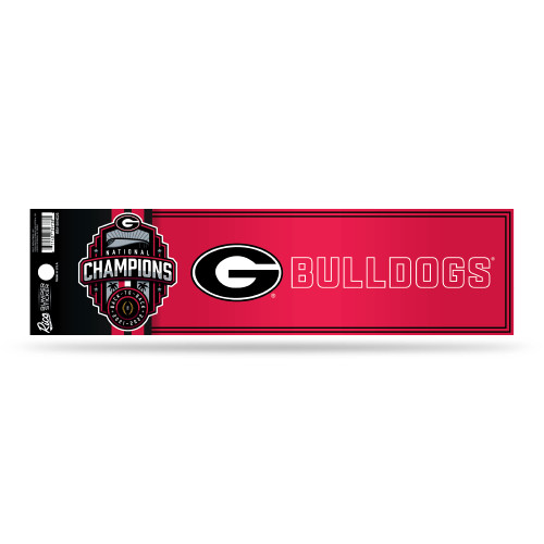 Rico Industries NCAA Georgia Bulldogs CFP College Football 2023 National Champions 3" x 12" Bumper Sticker
