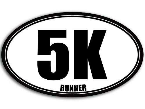 JR Studio 3x5 inch Oval 5k Runner Sticker (Running Run Marathon) Vinyl Decal Sticker Car Waterproof Car Decal Bumper Sticker